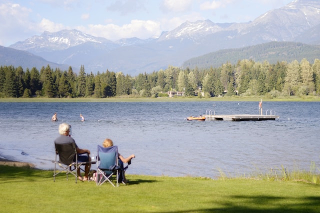 A person relaxing on a veranda, looking content and free, representing a successful retirement lifestyle
